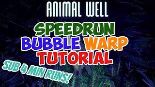 Animal Well  Speedrun Technique  New Bubble Warp  End Game No Wheel Needed  Under 4 minute Runs