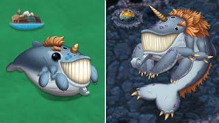 Bowhead - All Monster Sounds & Animations My Singing Monsters Dawn of Fire