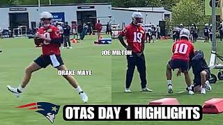 New England Patriots OTA’s DAY 1 HIGHLIGHTS Drake Maye shows of CRAZY Footwork & ACCURACY