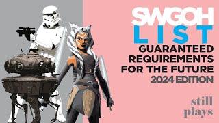 LIST  Guaranteed Future Requirements 2024 - MOST Likely to be Prerequisite Advance Prep  SWGOH