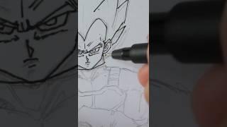 I drew Vegeta SSJ1 #dragonball #vegeta