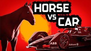 Formula E Gen2 Car vs A Horse A Red Dead Redemption Comparison