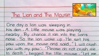 Lion and Mouse story  The Lion and The Mouse story in English