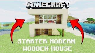 Minecraft Tutorial  Small Survival Wooden Modern house