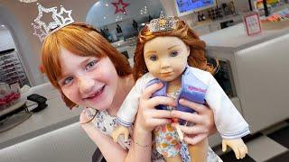 ADLEY and DOLL get TWiN MAKEOVER  Hair and Nail Salon for Dolls with a tea party lunch & shopping