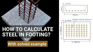 Steel quantity calculation  Column footing  footing reinforcement details  BBS of footing  #RCC