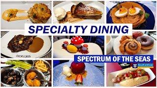 Specialty Dining Chops Grille & Wonderland  Onboard Spectrum of the Seas Royal Caribbean Cruise
