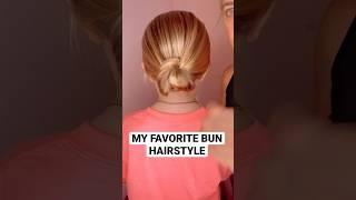MY FAVORITE BUN HAIRSTYLE  Audrey and Victoria #hairstyle #hairtutorial