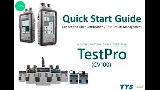 TestPro CV100 Quick Guide