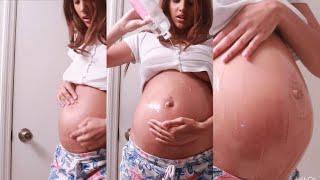 Pregnant Belly Button Oiling