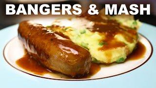 Quick bangers and mash  onion and Marmite gravy  Irish champ