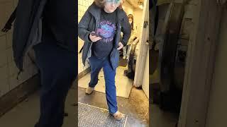 dodging poo on the F train NYC subway