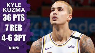 Kyle Kuzma drops 36 points without LeBron or AD in Lakers vs. Thunder  2019-20 NBA Highlights