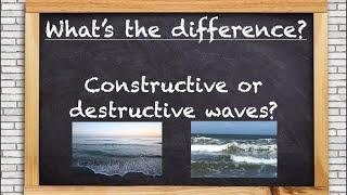 Whats the difference between constructive and destructive waves. Powered by @GeographyHawks