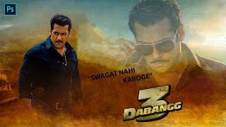 How to make a poster in adobe photoshop CC 2020  Dabang 3 Movie