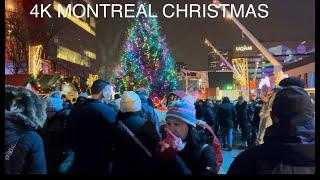 4K Montréal 2023 Montréal Downtown Christmas Faire4K 60FPS#walkthrough #montreal #christmas