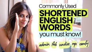 Shortened English Word You Must Know Increase Your English Vocabulary  Niharika #englishwords