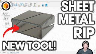 NEW Fusion 360 Feature Check Out the SHEET METAL RIP Tool