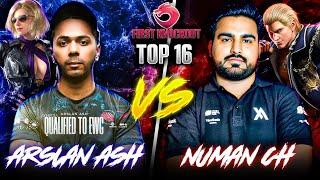 tekken 8 first knockout tournament match top 16 Arslan Ash nina vs Numan Ch steve fox