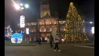 At Last the 2021 Christmas Lights are on at George Square in Glasgow