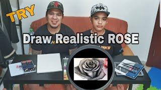 ROSE DRAWING  REALISTIC ROSE