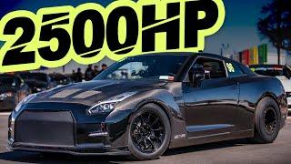 2500HP GTR DOMINATES TEXAS Roll Race Champions ALMOST WRECKS at 225MPH - HEROIC SAVE