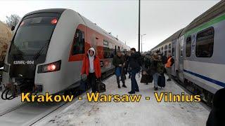 Train Krakow - Warsaw - Vilnius EVERYDAY Travel from Poland to Lithuania.