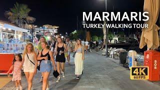AFTER MIDNIGHT Night walking tour in Marmaris Turkey 4K 60 FPS  Marmaris old town night walk 2024