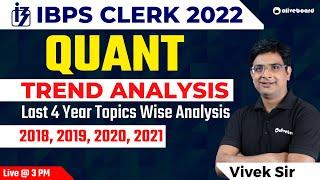 IBPS Clerk 2022  Quant Trend Analysis  Last 4 Years Topic Wise Analysis 2018 2019 2020 2021