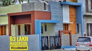 63 Lakh budget House for Sale in Nagercoil Vellamadam  3.5 cent DTPC land in Nagercoil  1330 sqft