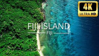 FLYING OVER FIJI ISLAND 4K ULTRA HD - BEAUTIFUL NATURE SCENERY WITH RELAXING MUSIC FOR STUDY