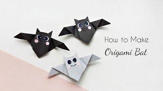 How to Make Origami Bats in 5 Minutes DIY Halloween Decor  Paper Bat Craft Easy Origami Tutorial