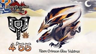 MHRSunbreak  MR6 Risen Crimsom Glow Valstrax  455  Charge Blade