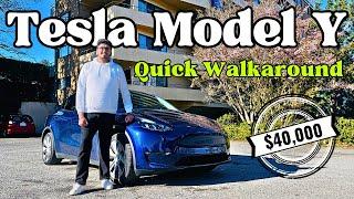 First Time on my Channel - Tesla Model Y  Quick Walkaround Video @tesla