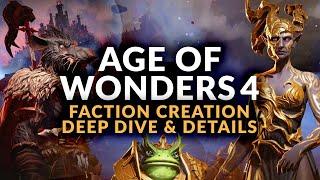 AGE OF WONDERS 4  Hands-On Gameplay - Faction Creation & Customization Deep Dive & Details