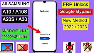 Samsung A10A10SA20SA30 FRP Bypass Android 11  Google Account Unlock  FRP Lock Unlock Without PC