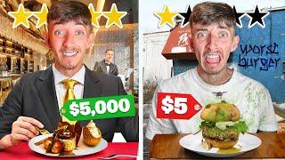 Eating CHEAP vs EXPENSIVE Food Challenge