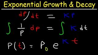 Exponential Growth and Decay Calculus Relative Growth Rate Differential Equations Word Problems