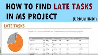 How to identify late tasks in MS Project  Explained in UrduHindi