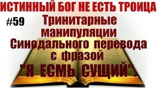 #59  Тринитарные манипуляции Синодального перевода с фразой Я есмь Сущий.