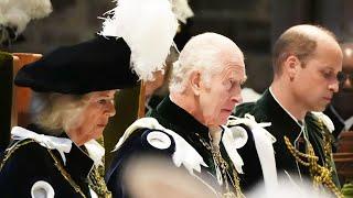 König Charles Er nimmt Camilla und Edward in den Distelorden auf