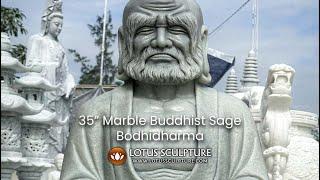 35 Marble Chinese Buddhist Sage Bodhidharma www.lotussculpture.com