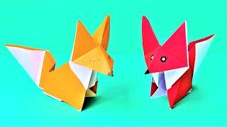 ORIGAMI PAPER FOX  . From a single sheet of paper without glueEasy Paper Crafts 777