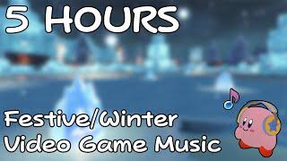 5 HOURS of Winter Video Game Music With Fireplace Ambience