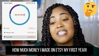 HOW MUCH MONEY I MADE MY FIRST YEAR SELLING ON ETSY Let’s talk income expenses fees taxes etc.