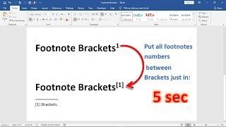 How to add brackets aroud all footnotes numbers in 5 seconds