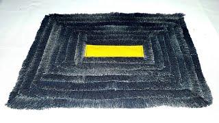  Jeans Doormat Making At Home  Old Jeans Doormat Easy  Doormat Making With Jeans Clothes