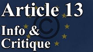 EU Copyright Directive - Article 13 11 and 12 explained - Uploadfilters - Information and Criticism