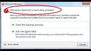 How to fix Windows detected a hard disk problem in windows 7810