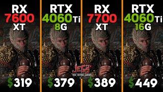 RX 7600 XT vs RTX 4060 Ti 8GB RX 7700 XT vs RTX 4060 Ti 16G  Ryzen 5 7600  Tested in 15 games